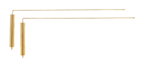 L rods radiesthesia dowsing gold antenna