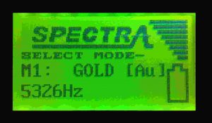spectra gold detector scan frequency