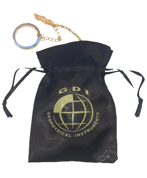 the TITAN gold and water dowsing pendulum pouch 